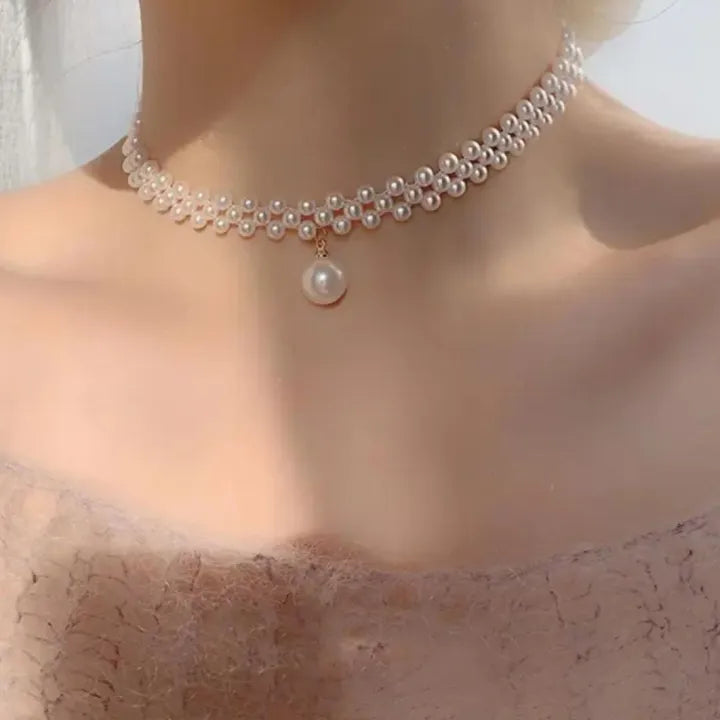 Glamorous Choker Pearl Girls Necklace