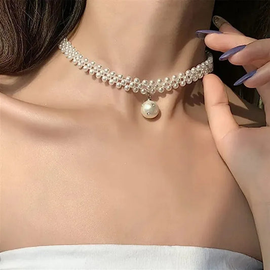 Glamorous Choker Pearl Girls Necklace