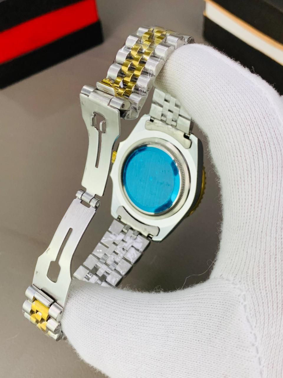 GMT Two-Tone Black Chain – Sleek  Style Watch